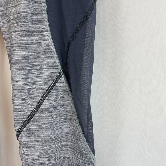 Lululemon Leggings 6 Gray Heather Space Dye Mesh Details Zipper Pocket - Picture 6 of 12